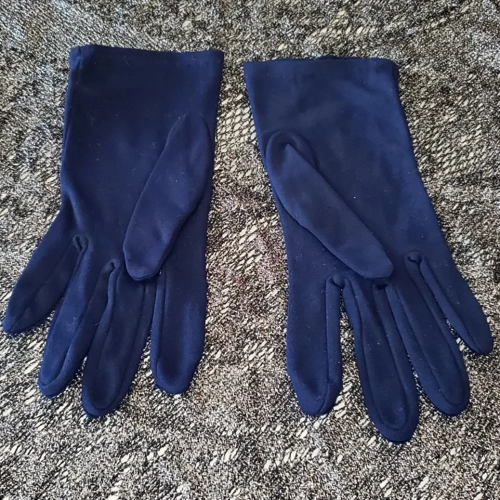 VNTG Blue Nylon Gloves
